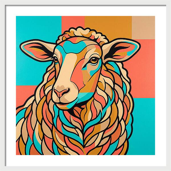 Sheep In Vibrant Colors