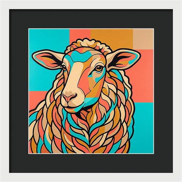 Sheep In Vibrant Colors