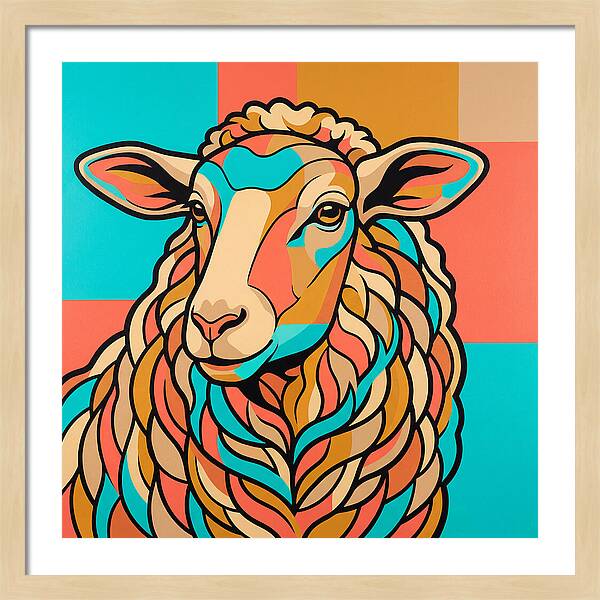 Sheep In Vibrant Colors