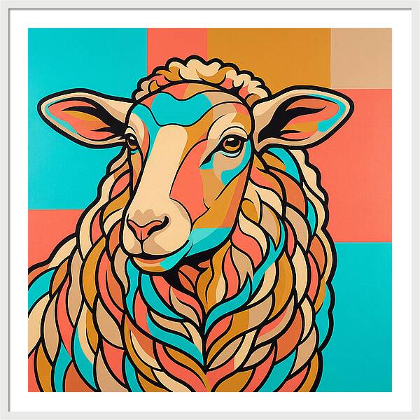 Sheep In Vibrant Colors
