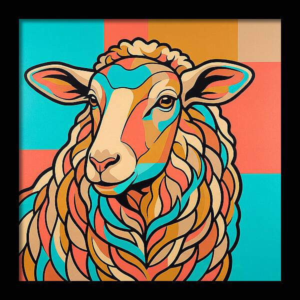 Sheep In Vibrant Colors