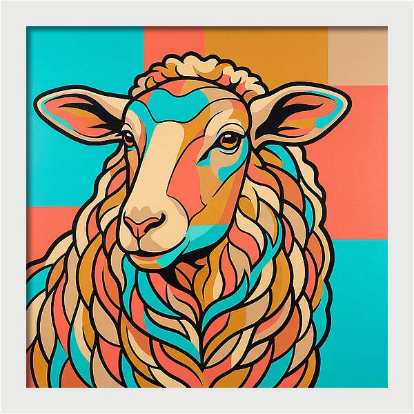 Sheep In Vibrant Colors