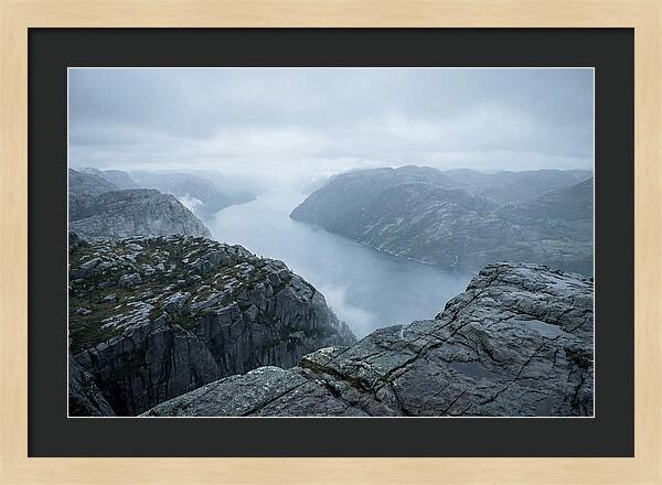 Sheer Cliffs Overlooking Fjord