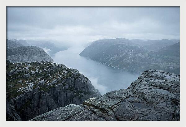 Sheer Cliffs Overlooking Fjord