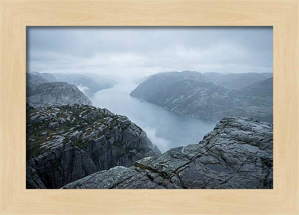 Sheer Cliffs Overlooking Fjord
