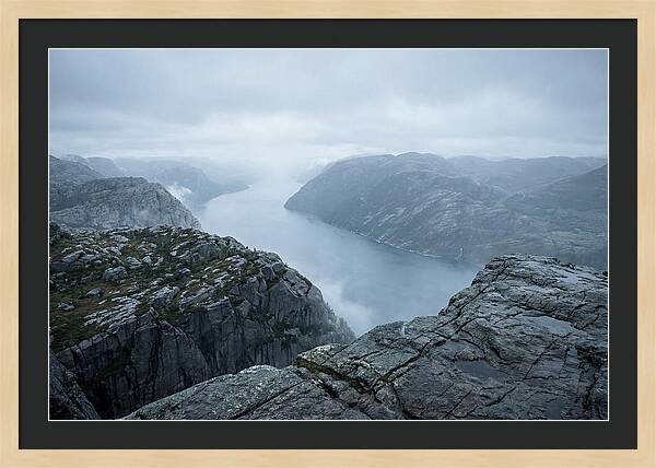 Sheer Cliffs Overlooking Fjord