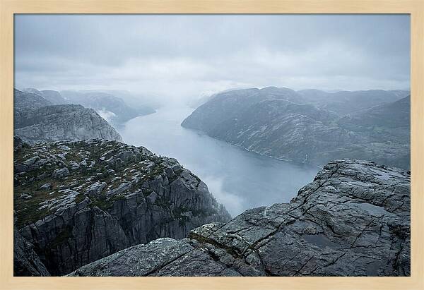 Sheer Cliffs Overlooking Fjord