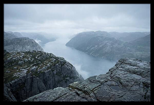 Sheer Cliffs Overlooking Fjord