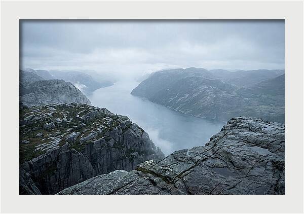 Sheer Cliffs Overlooking Fjord