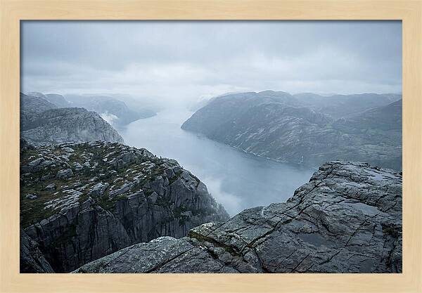 Sheer Cliffs Overlooking Fjord