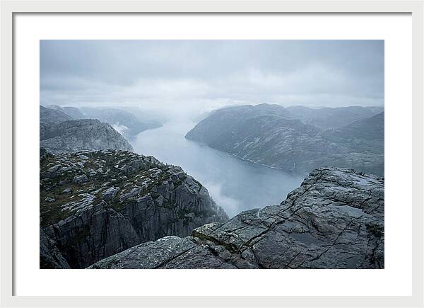 Sheer Cliffs Overlooking Fjord
