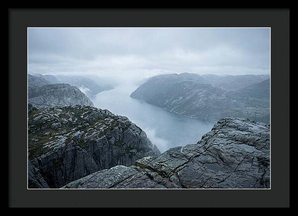 Sheer Cliffs Overlooking Fjord