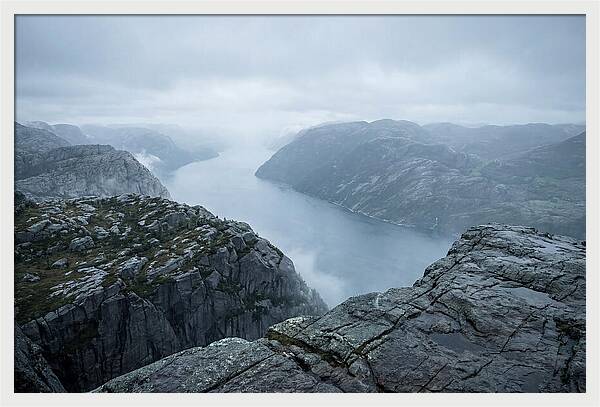 Sheer Cliffs Overlooking Fjord