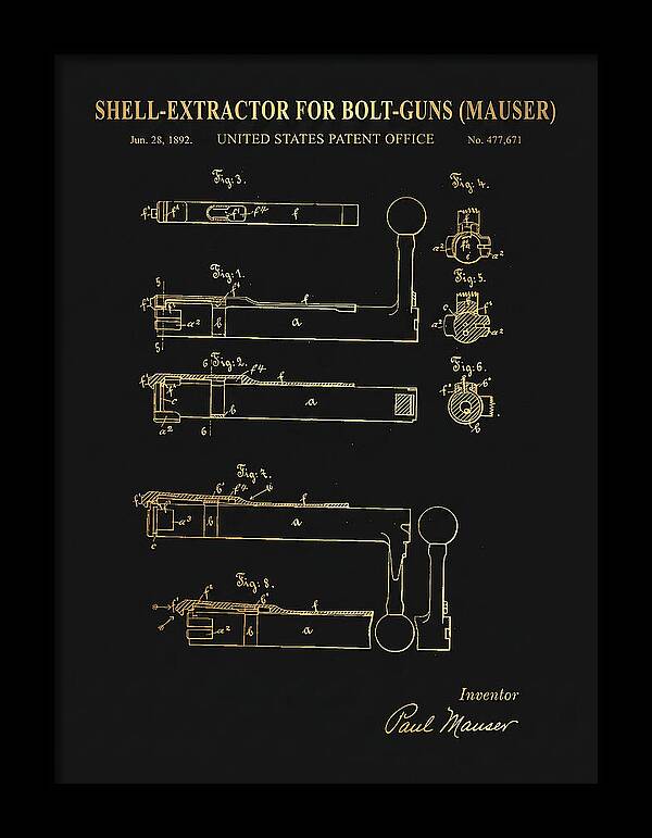 Shell Extractor For Bolt Guns Mauser Gold Patent Us477671