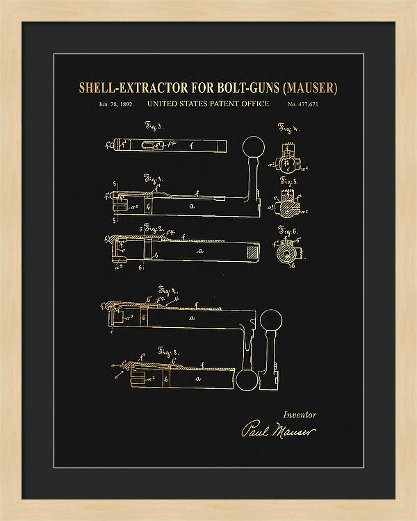 Shell Extractor For Bolt Guns Mauser Gold Patent Us477671