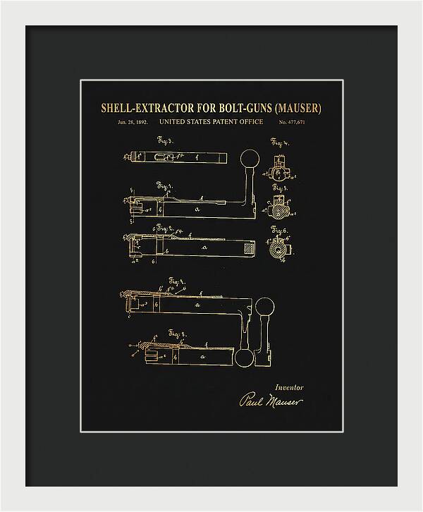 Shell Extractor For Bolt Guns Mauser Gold Patent Us477671