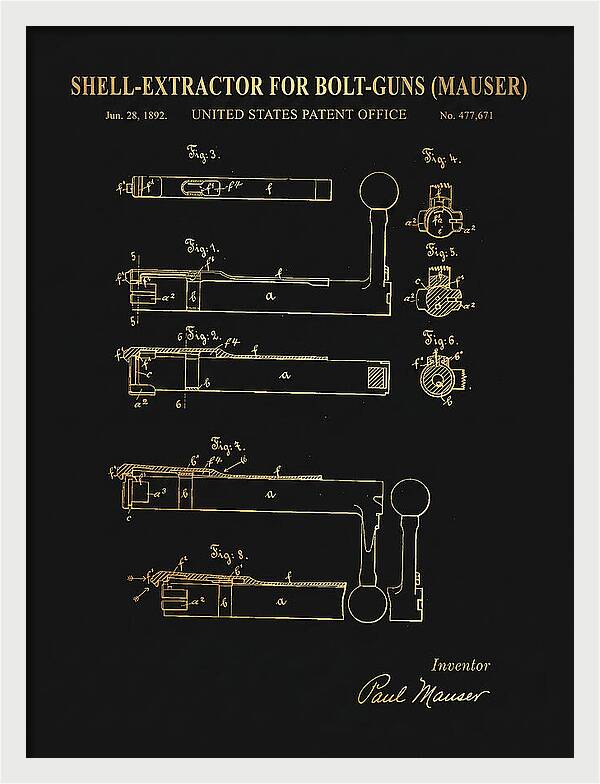 Shell Extractor For Bolt Guns Mauser Gold Patent Us477671