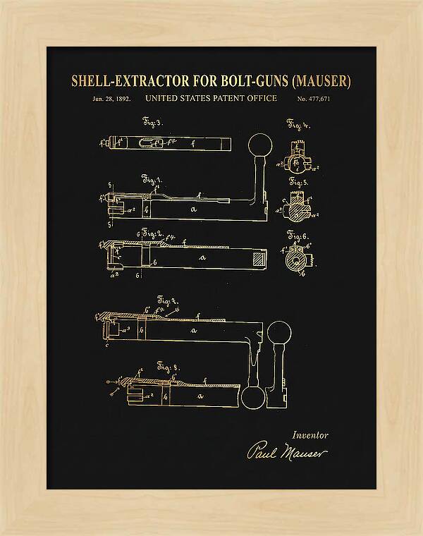 Shell Extractor For Bolt Guns Mauser Gold Patent Us477671