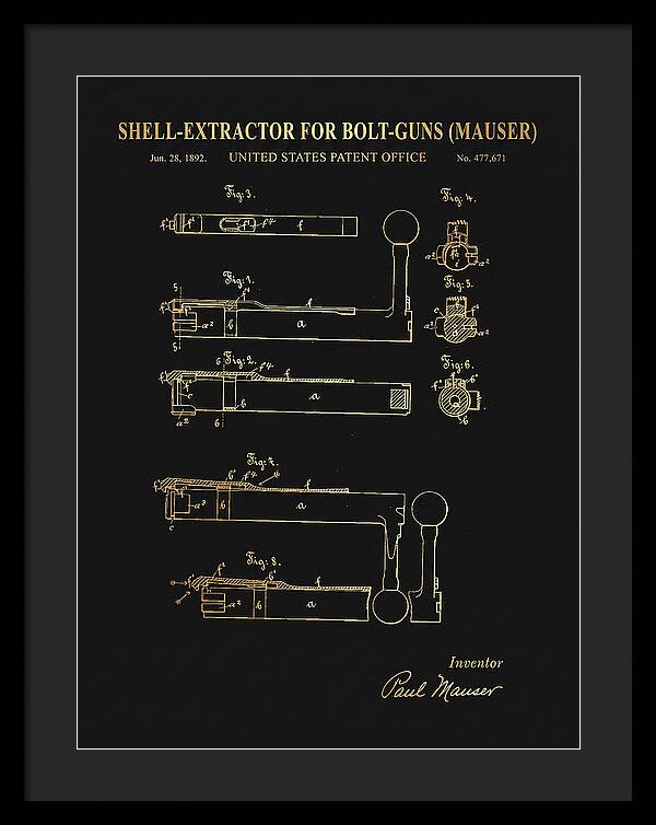 Shell Extractor For Bolt Guns Mauser Gold Patent Us477671