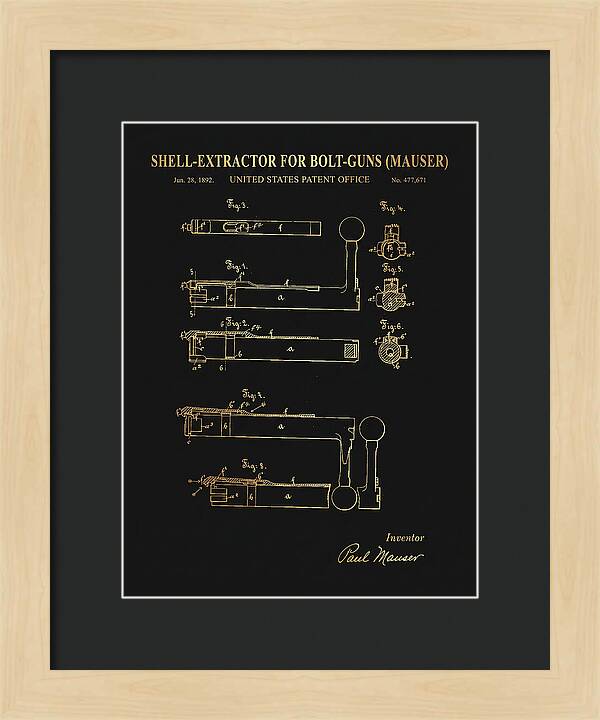 Shell Extractor For Bolt Guns Mauser Gold Patent Us477671