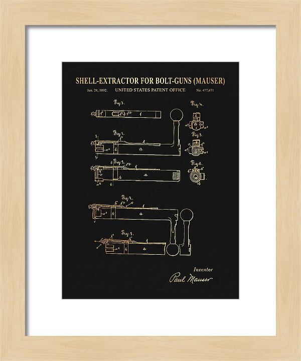 Shell Extractor For Bolt Guns Mauser Gold Patent Us477671