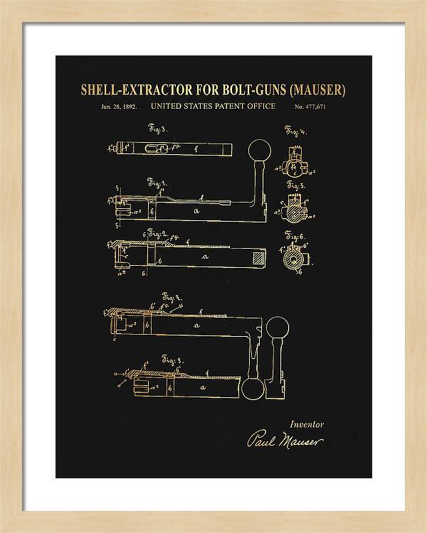 Shell Extractor For Bolt Guns Mauser Gold Patent Us477671