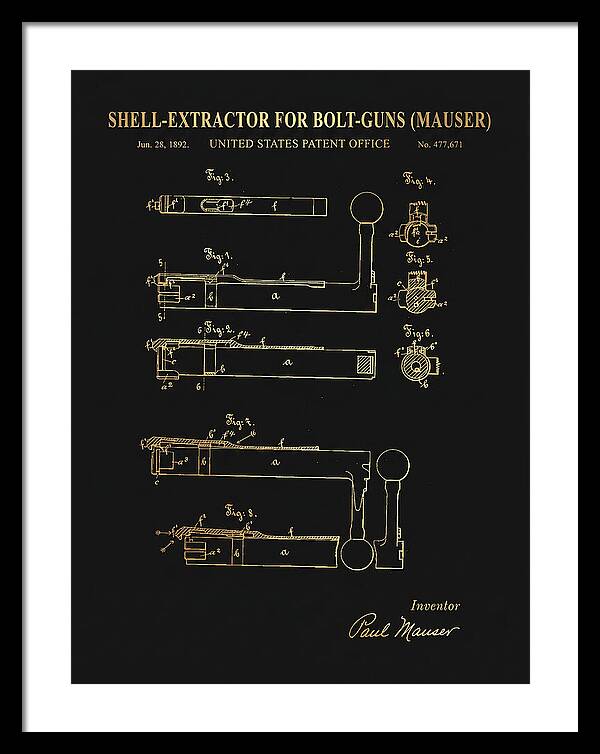 Shell Extractor For Bolt Guns Mauser Gold Patent Us477671