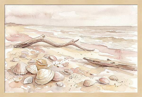 Shells Along Tranquil Shore