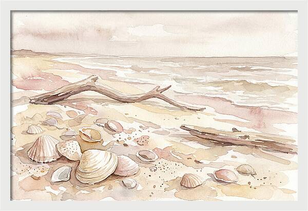Shells Along Tranquil Shore
