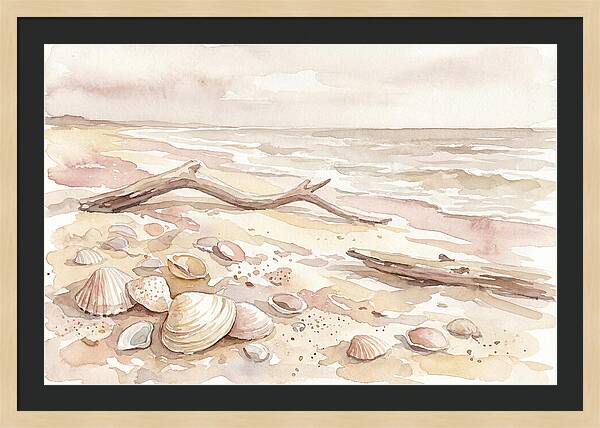 Shells Along Tranquil Shore