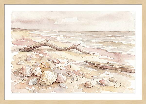 Shells Along Tranquil Shore