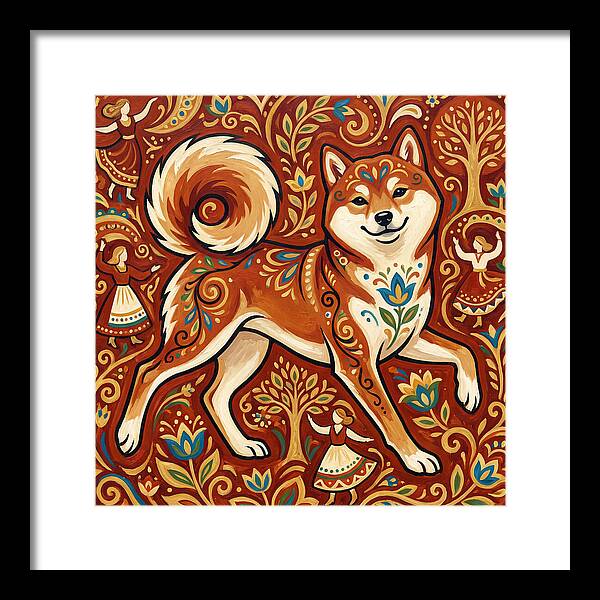 Shiba Inu Folk Art