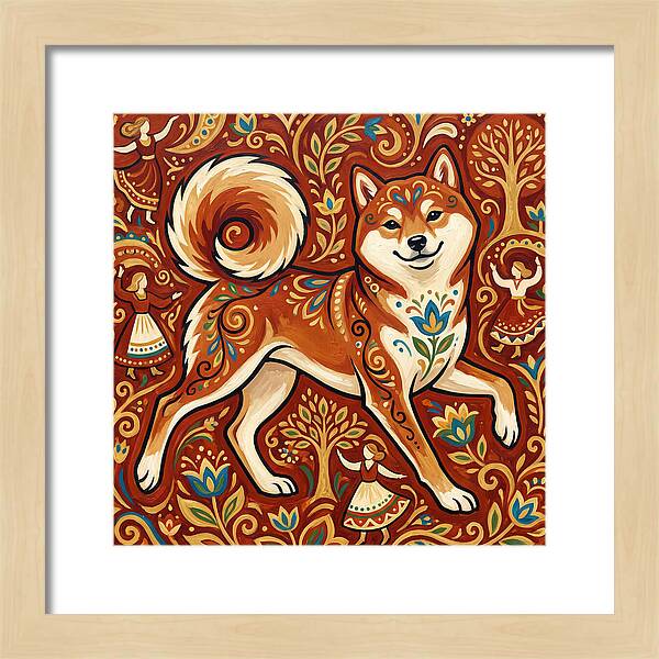 Shiba Inu Folk Art
