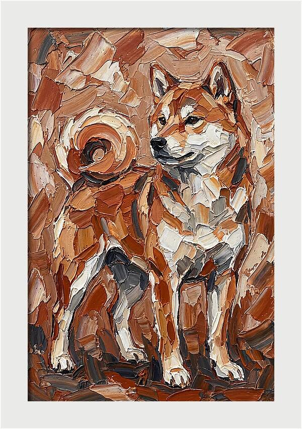 Shiba Inu In Earthy Tones
