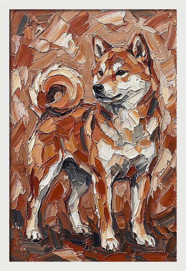 Shiba Inu In Earthy Tones