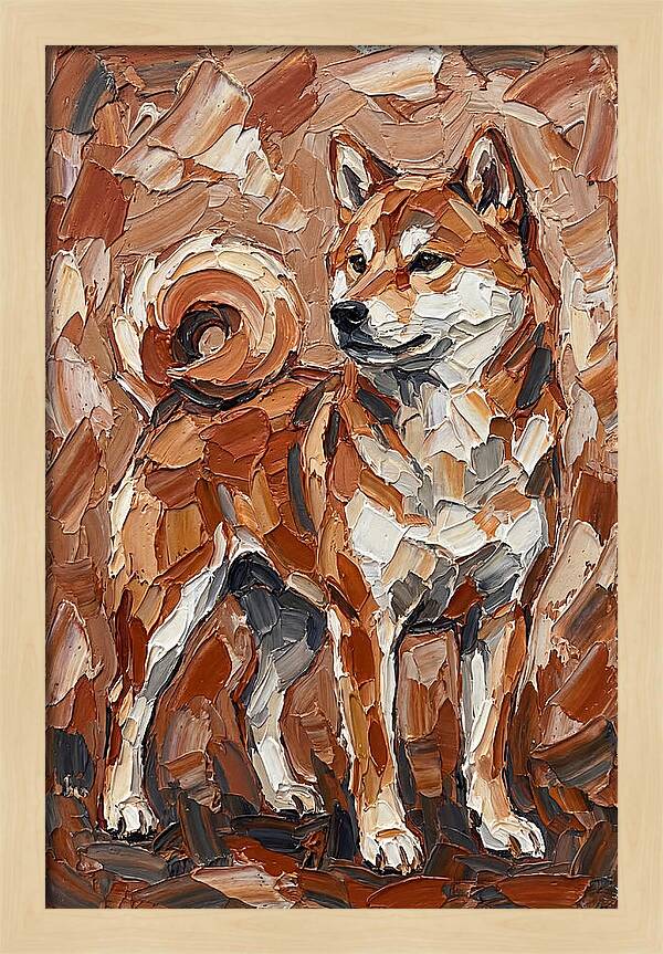 Shiba Inu In Earthy Tones
