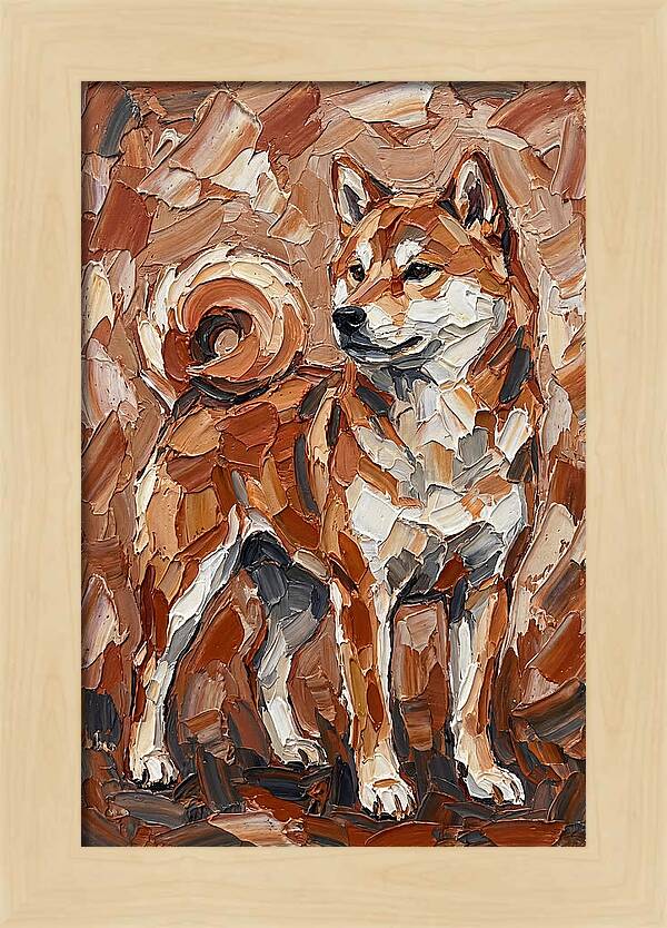 Shiba Inu In Earthy Tones
