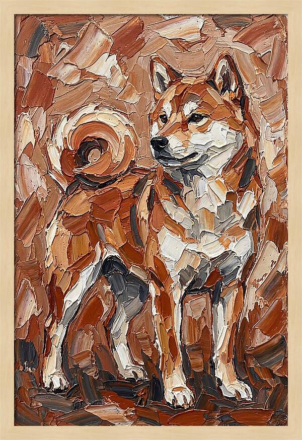 Shiba Inu In Earthy Tones