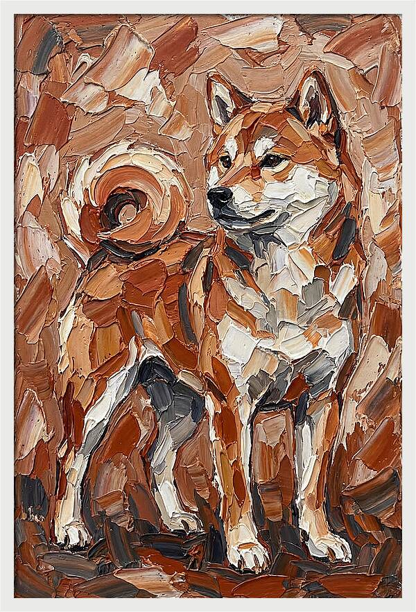 Shiba Inu In Earthy Tones