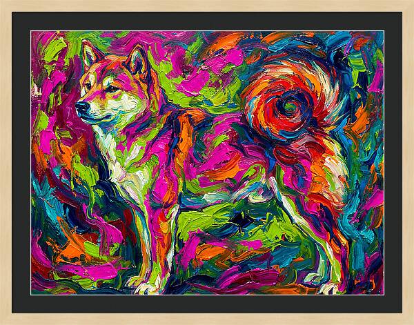 Shiba Inu In Vibrant Colors