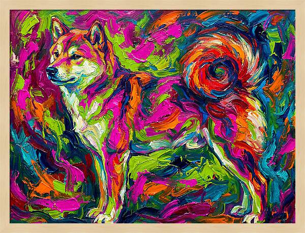 Shiba Inu In Vibrant Colors