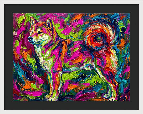 Shiba Inu In Vibrant Colors