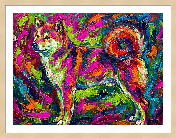 Shiba Inu In Vibrant Colors