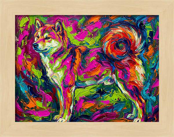 Shiba Inu In Vibrant Colors
