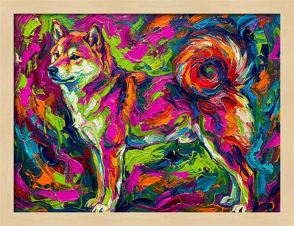 Shiba Inu In Vibrant Colors