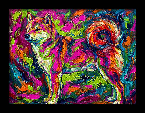 Shiba Inu In Vibrant Colors
