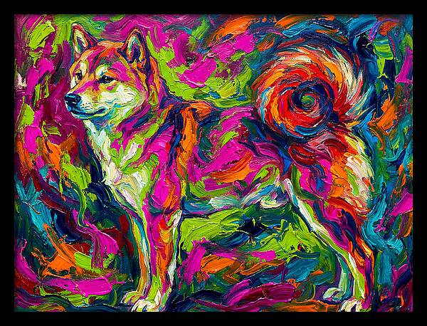 Shiba Inu In Vibrant Colors