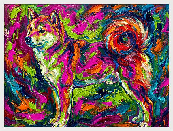 Shiba Inu In Vibrant Colors