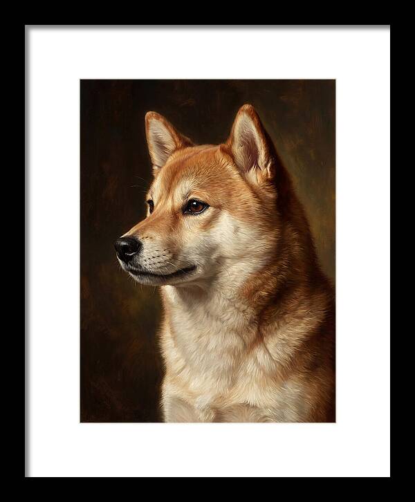 Shiba Inu Portrait In Realism