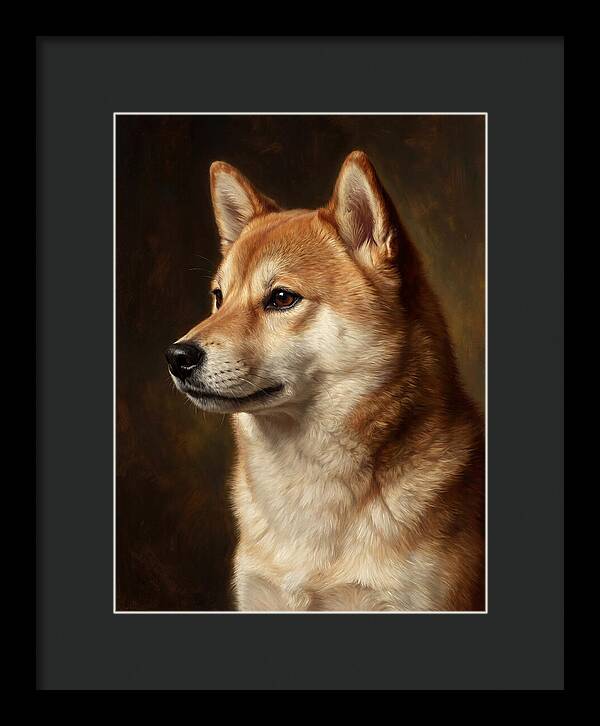 Shiba Inu Portrait In Realism